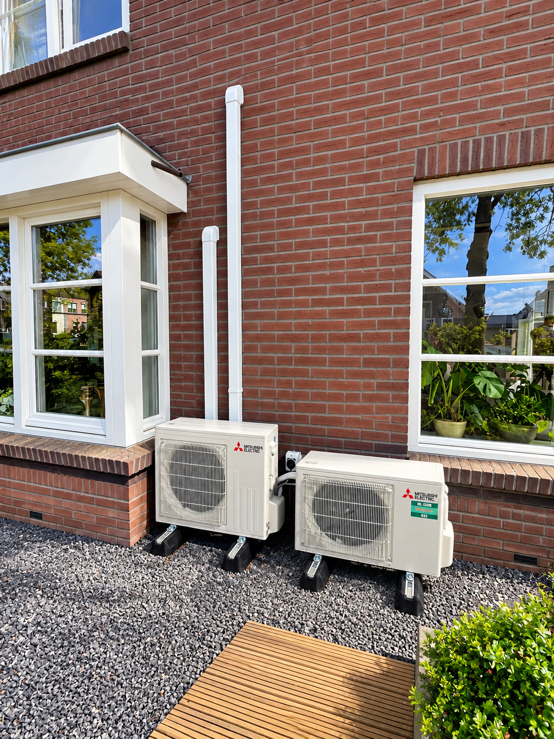 Mitsubishi Electric in drie ruimtes met twee buitenunits in Doetinchem