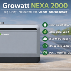 Growatt NEXA 2000 – Plug & Play Thuisbatterij met Uitbreidbare Zonne-energieopslag